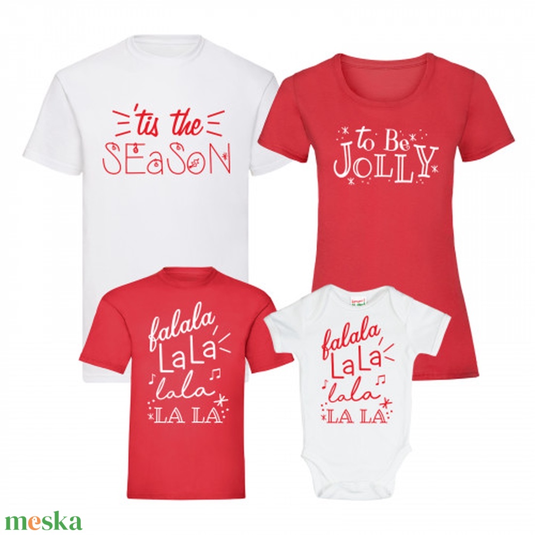  Karácsonyi családi póló szett- 'tis the season - karácsony - karácsonyi ruházat - karácsonyi póló & pulcsi - Meska.hu