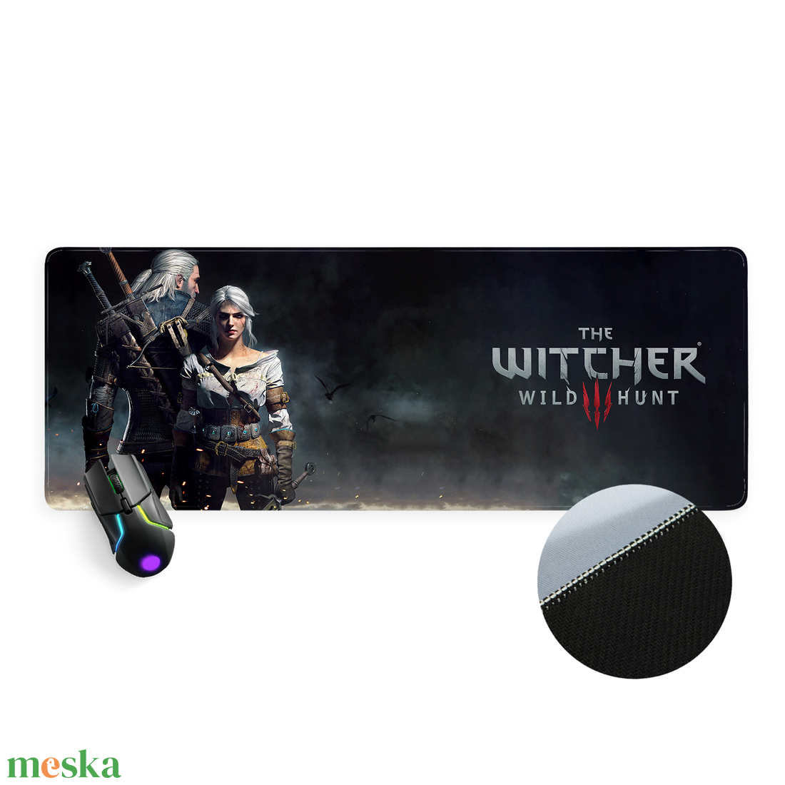 Witcher, gamer egérpad prémium - művészet - textilkép - egyéb - Meska.hu