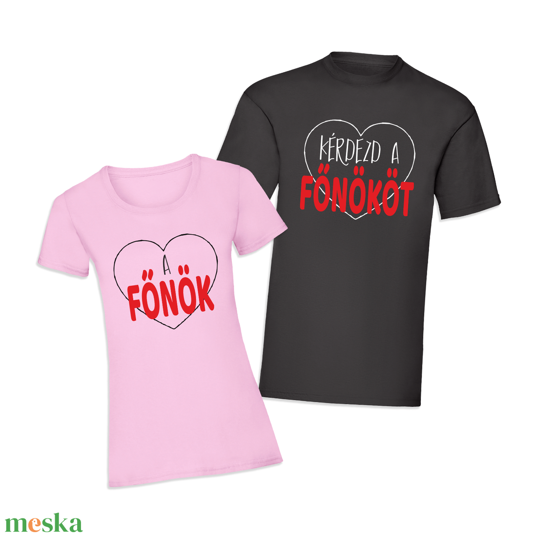Páros mintás póló, pulóver Főnök - ruha & divat - páros szett - női-férfi páros szett - Meska.hu Páros mintás póló, pulóver Főnök - ruha & divat - páros szett - női-férfi páros szett - Meska.hu