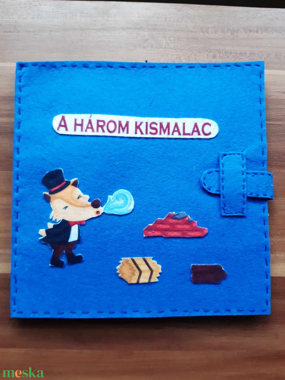 A három kismalac (ujjbábos meséskönyv) - játék & sport - bábok - báb készlet - Meska.hu