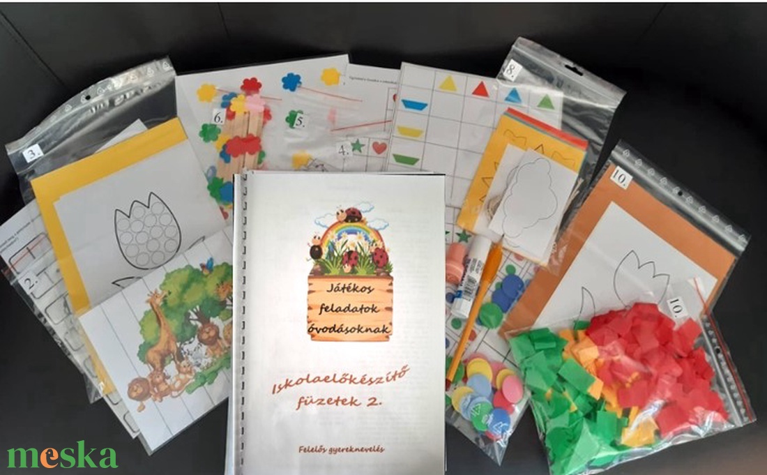 Óvodásoknak iskolafelkészítő feladatok 2. - játék & sport - készségfejlesztő és logikai játék - oktató játékok - Meska.hu