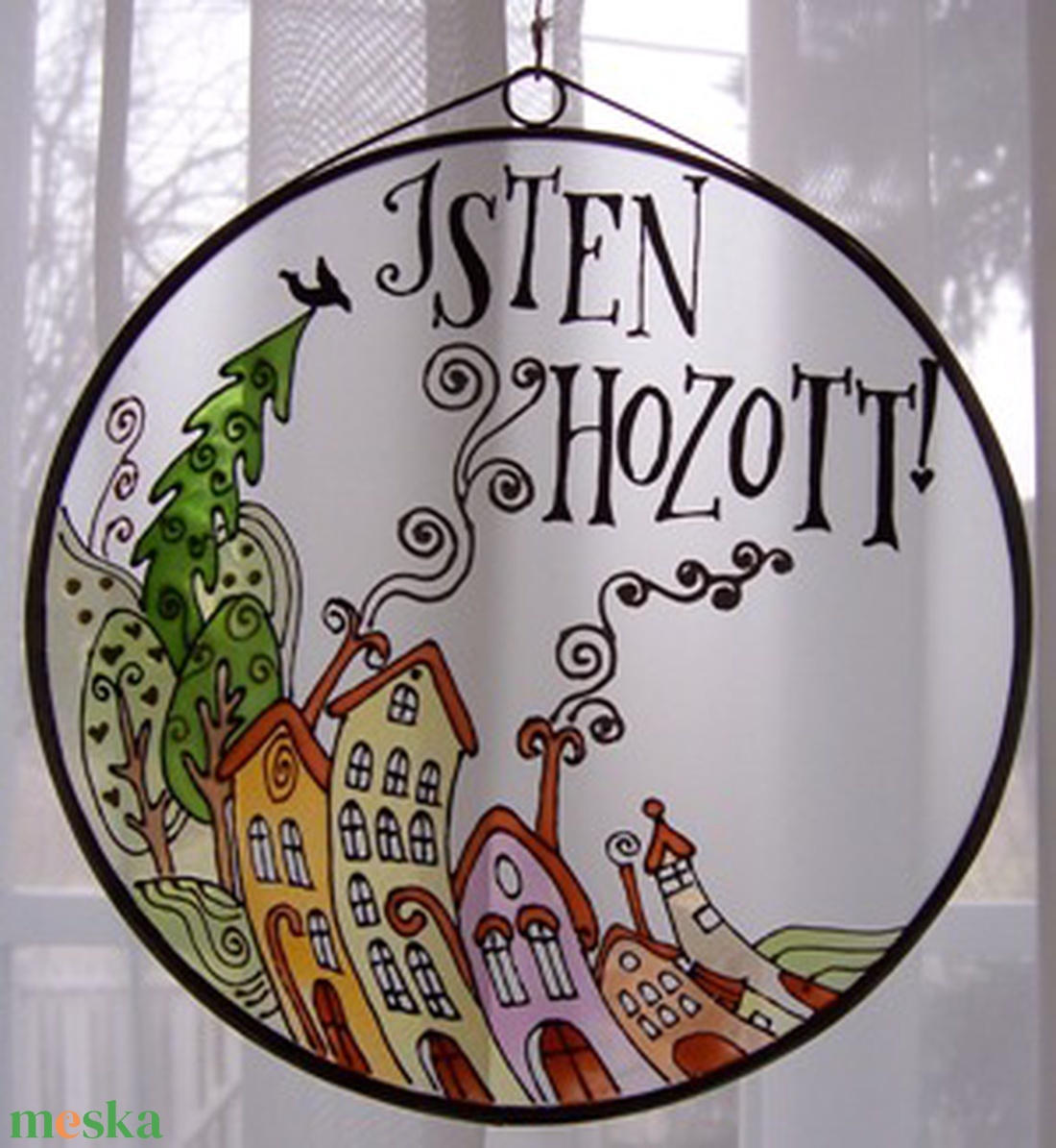 Részeg házak - nagy méretű - Üveg, Üvegkép - otthon & életmód - dekoráció - kép & falikép - üvegkép - Meska.hu