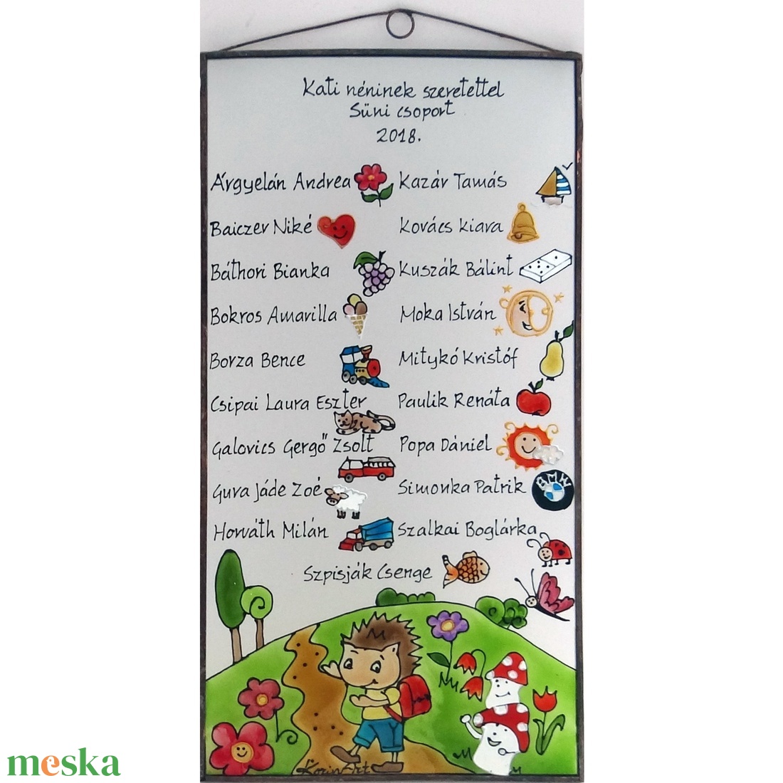 Ballagási ajándék óvónéninek vagy dadusnéninek - Nagy méretű - otthon & életmód - dekoráció - kép & falikép - üvegkép - Meska.hu