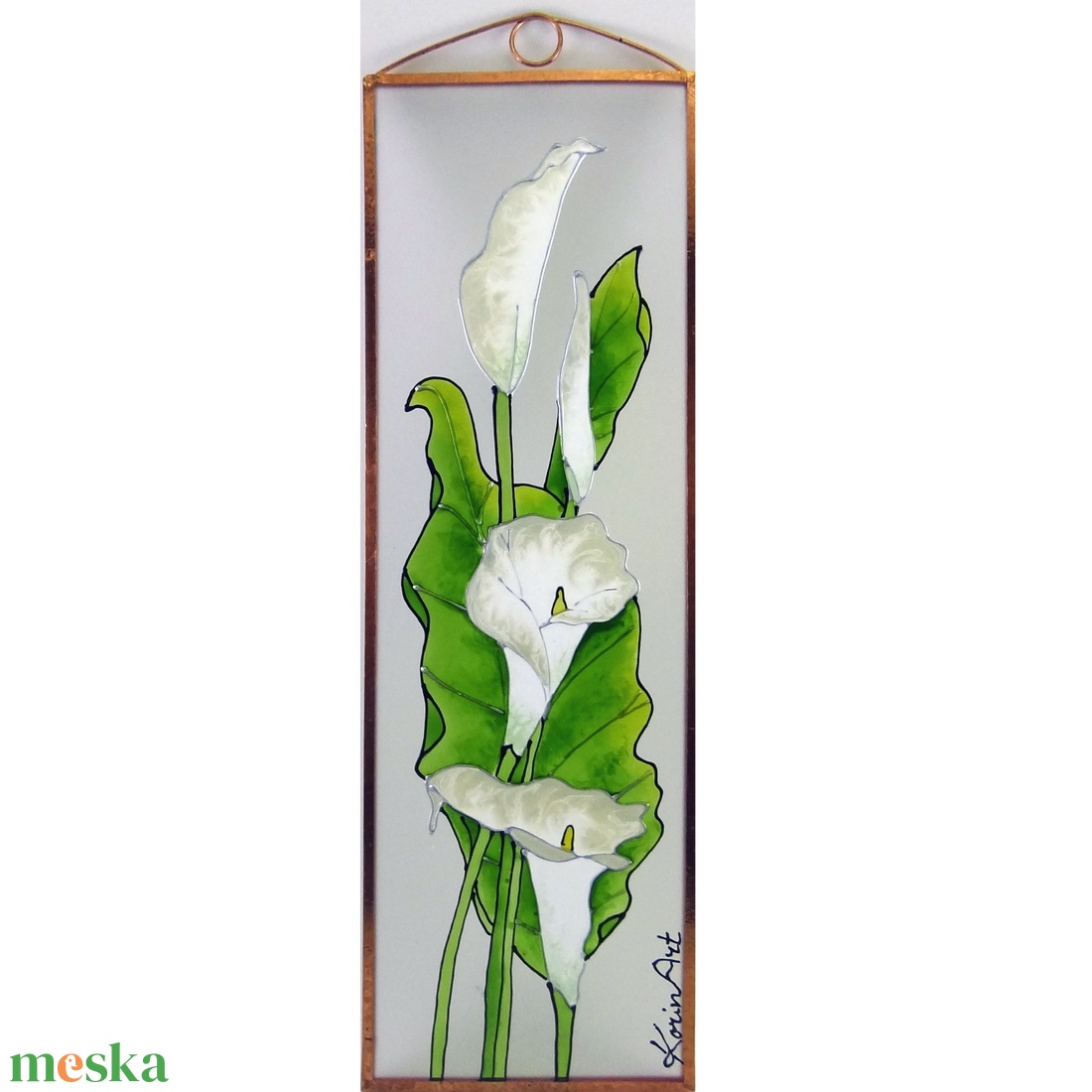 Kála - Üveg, Üvegkép - művészet - festmény - üvegfestmény - Meska.hu