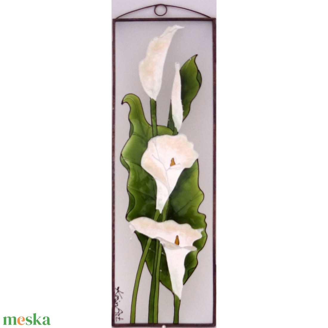 Kála - Üveg, Üvegkép - művészet - festmény - üvegfestmény - Meska.hu