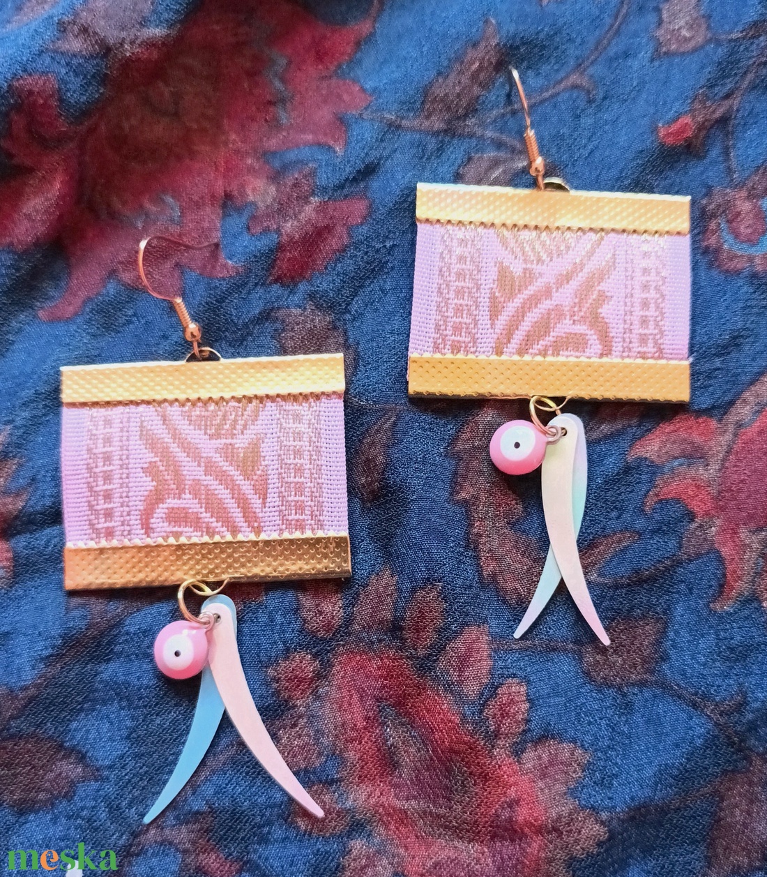 Rose fülbevaló  - ékszer - fülbevaló - lógó fülbevaló - Meska.hu