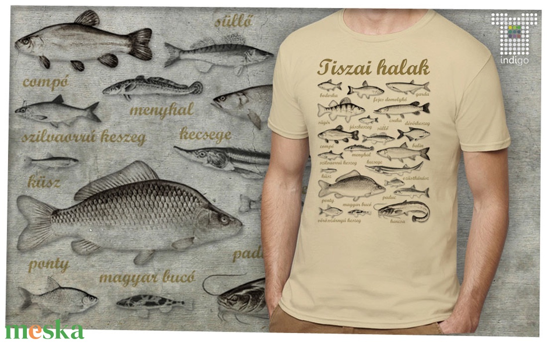 Tiszai halak - ruha & divat - férfi ruha - póló - Meska.hu Tiszai halak - ruha & divat - férfi ruha - póló - Meska.hu