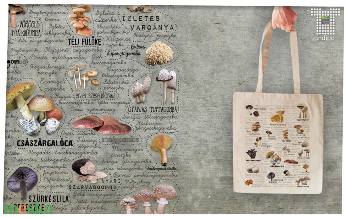 Ehető gombák textiltáskán - táska & tok - bevásárlás & shopper táska - shopper, textiltáska, szatyor - Meska.hu Ehető gombák textiltáskán - táska & tok - bevásárlás & shopper táska - shopper, textiltáska, szatyor - Meska.hu