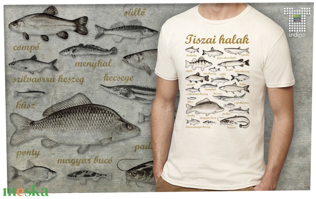 Tiszai halak - ruha & divat - férfi ruha - póló - Meska.hu Tiszai halak - ruha & divat - férfi ruha - póló - Meska.hu