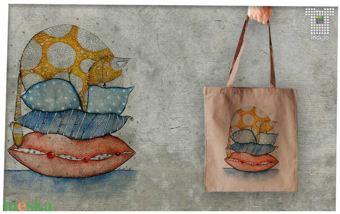 Cica párnákon textiltáska - táska & tok - bevásárlás & shopper táska - shopper, textiltáska, szatyor - Meska.hu Cica párnákon textiltáska - táska & tok - bevásárlás & shopper táska - shopper, textiltáska, szatyor - Meska.hu