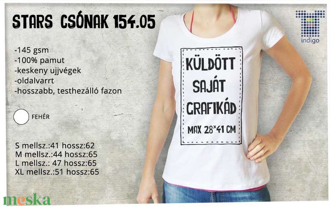 Női póló a Te grafikáddal  - Küldött grafika Stars csónak női pólóra - ruha & divat - női ruha - póló, felső - Meska.hu