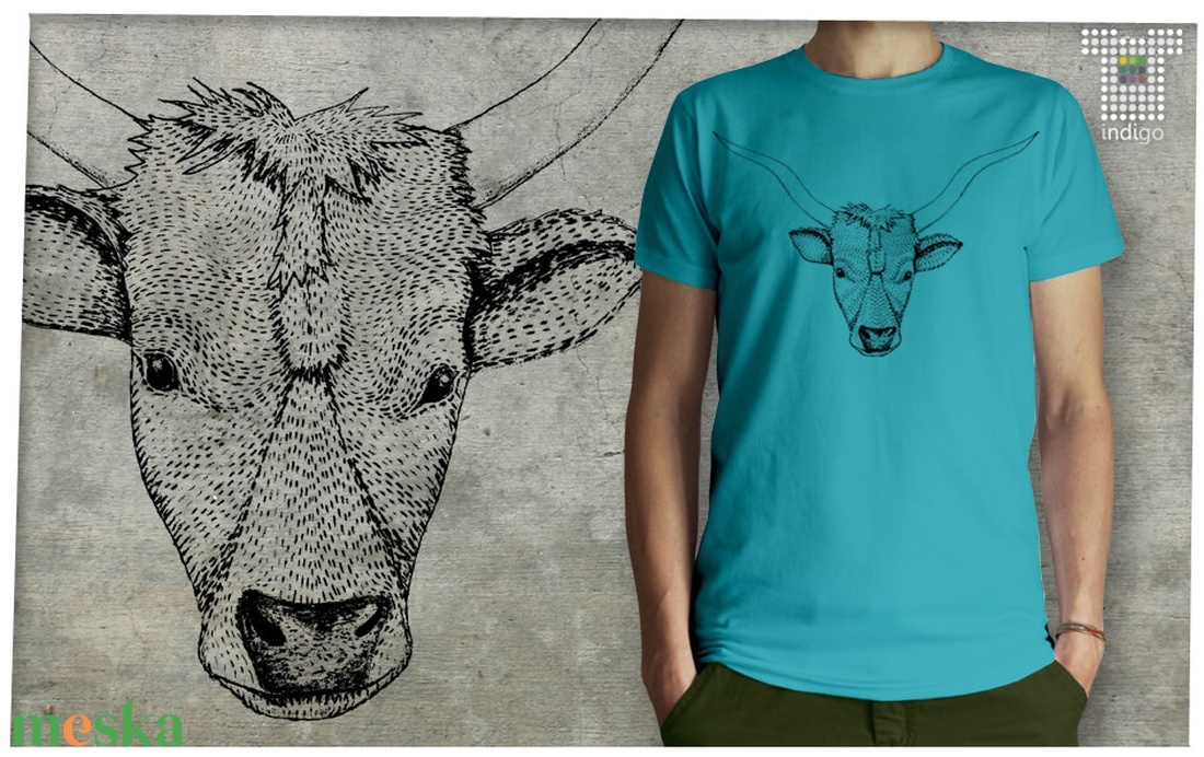 Magyar szürkemarha - ruha & divat - gyerekruha - póló - Meska.hu