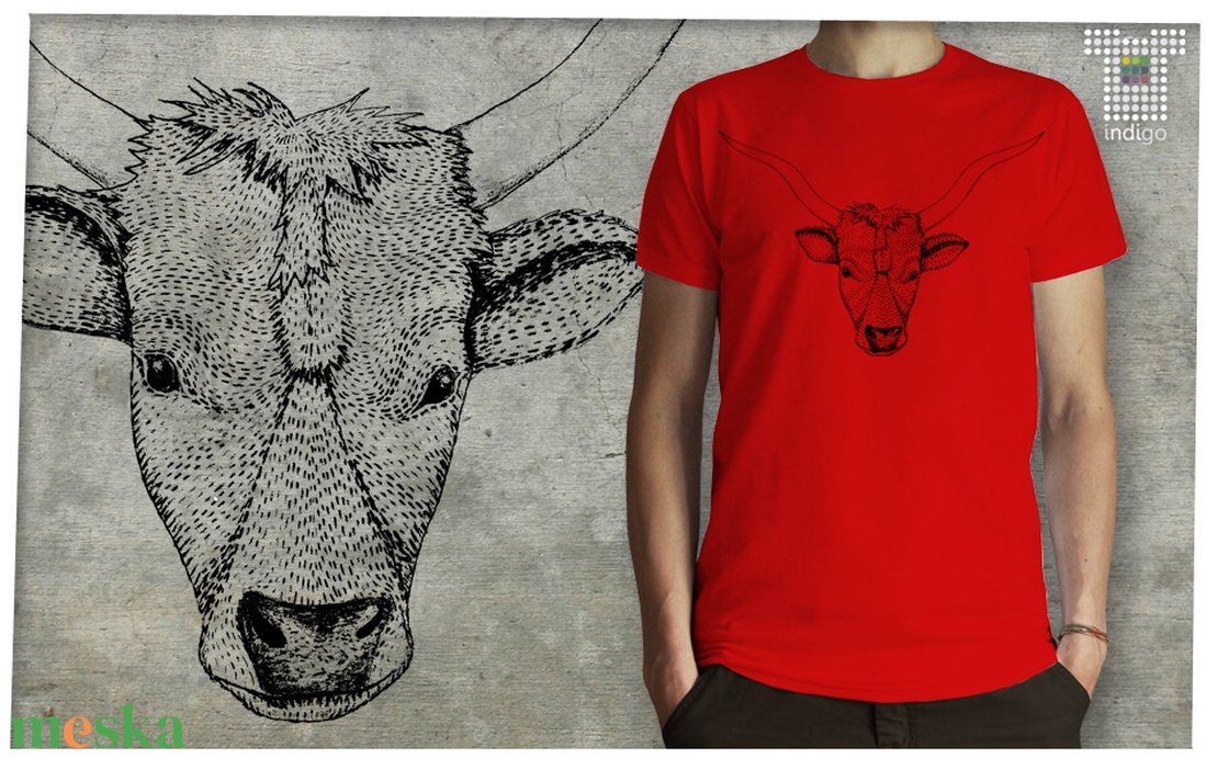 Magyar szürkemarha - ruha & divat - gyerekruha - póló - Meska.hu