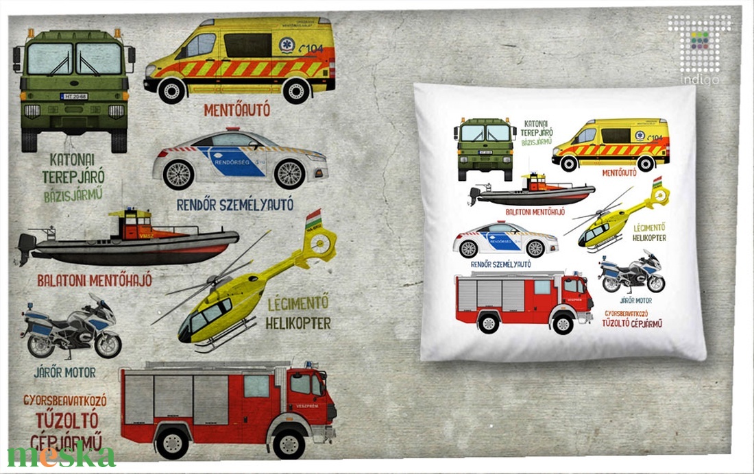 munkagépes, mentő járgányos vagy vonatos párna - otthon & életmód - babaszoba, gyerekszoba - babaszoba, gyerekszoba - Meska.hu
