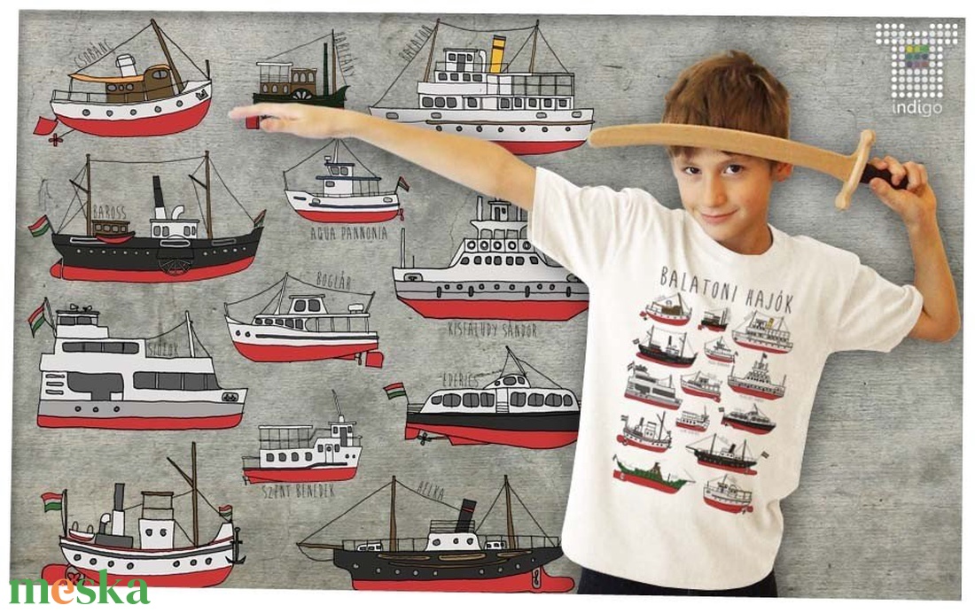 balatoni hajók gyerekeknek Sol's pólón - ruha & divat - babaruha & gyerekruha - póló - Meska.hu