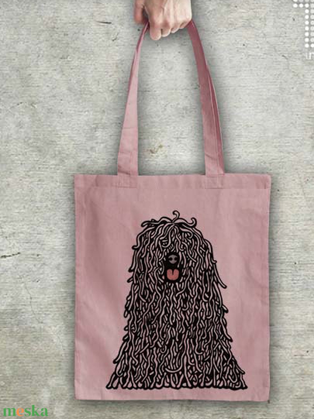 Puli textiltáskán - táska & tok - bevásárlás & shopper táska - shopper, textiltáska, szatyor - Meska.hu