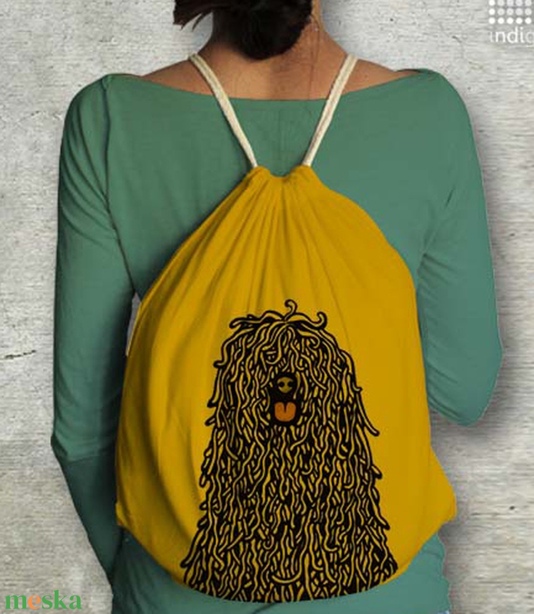 Puli - zsinórós hátizsákon - táska & tok - bevásárlás & shopper táska - shopper, textiltáska, szatyor - Meska.hu Puli - zsinórós hátizsákon - táska & tok - bevásárlás & shopper táska - shopper, textiltáska, szatyor - Meska.hu