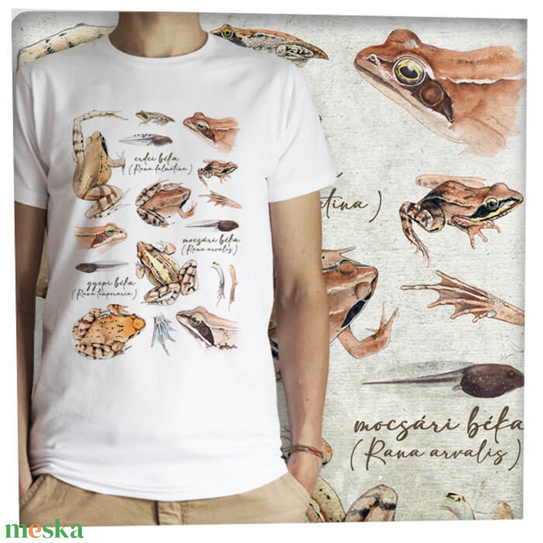 Békák  -  Jó minőségű klasszikus férfi póló - ruha & divat - férfi ruha - póló - Meska.hu