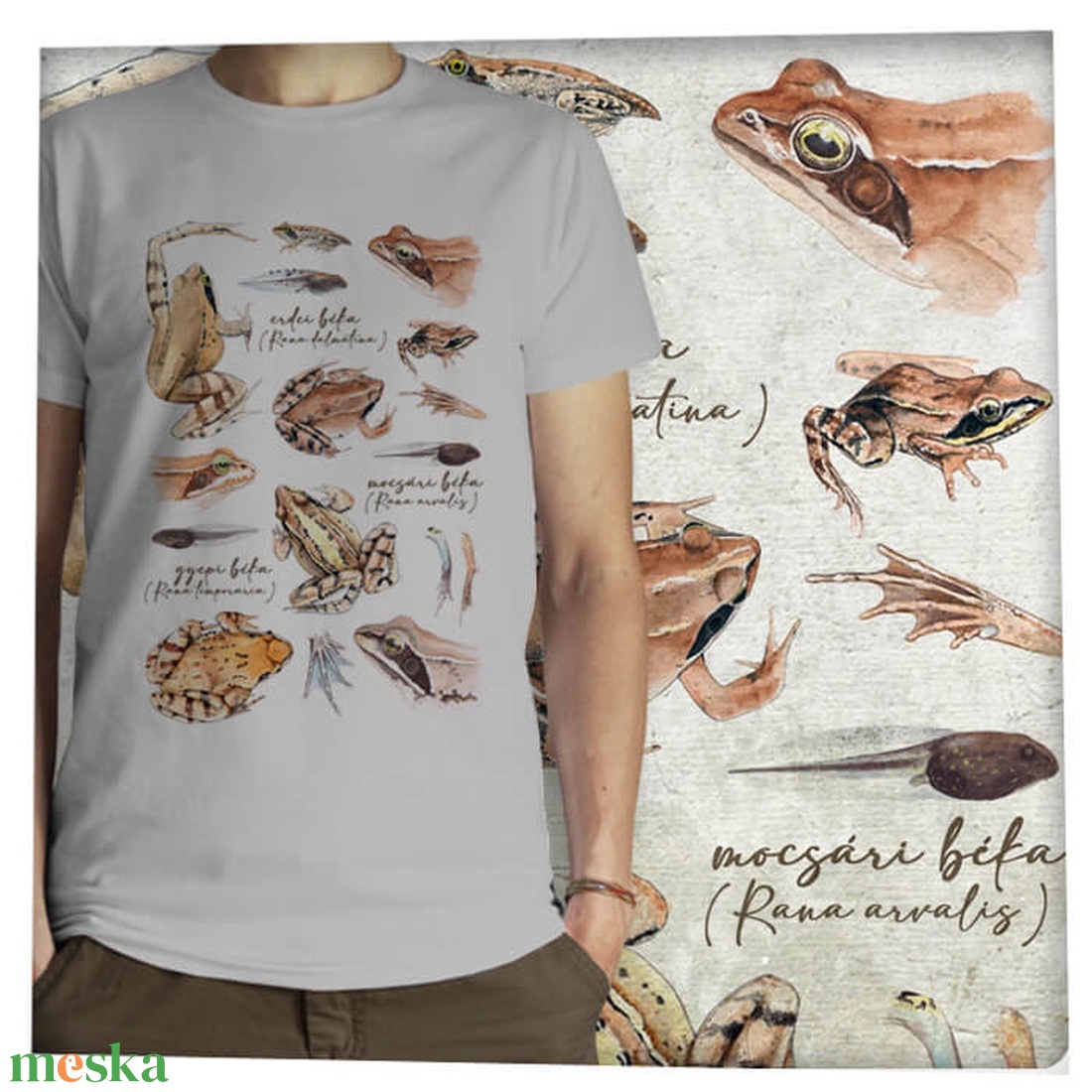 Békák  -  Jó minőségű klasszikus férfi póló - ruha & divat - férfi ruha - póló - Meska.hu