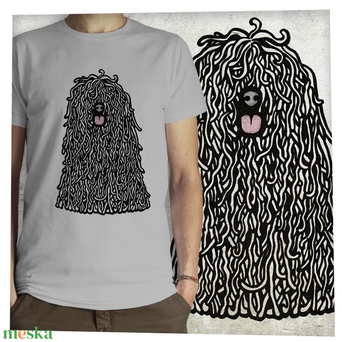 Puli -  Jó minőségű klasszikus férfi póló - ruha & divat - férfi ruha - póló - Meska.hu