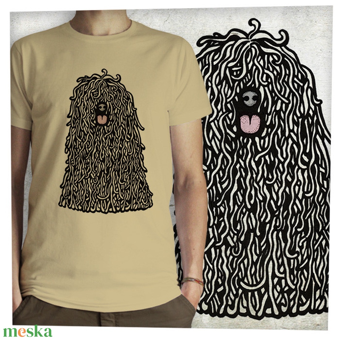 Puli -  Jó minőségű klasszikus férfi póló - ruha & divat - férfi ruha - póló - Meska.hu