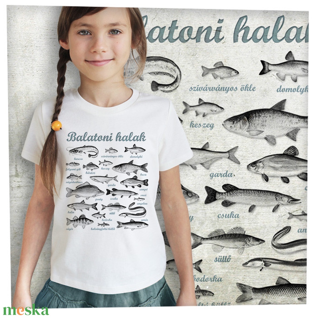 Balatoni halak - Prémium bio gyerekpóló - ruha & divat - gyerekruha - póló - Meska.hu