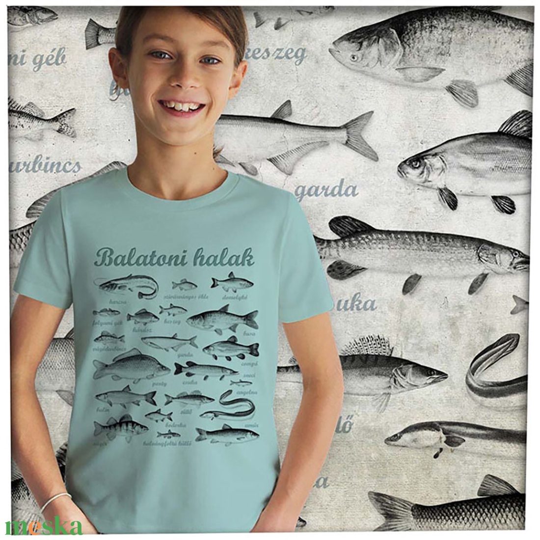 Balatoni halak - Prémium bio gyerekpóló - ruha & divat - gyerekruha - póló - Meska.hu