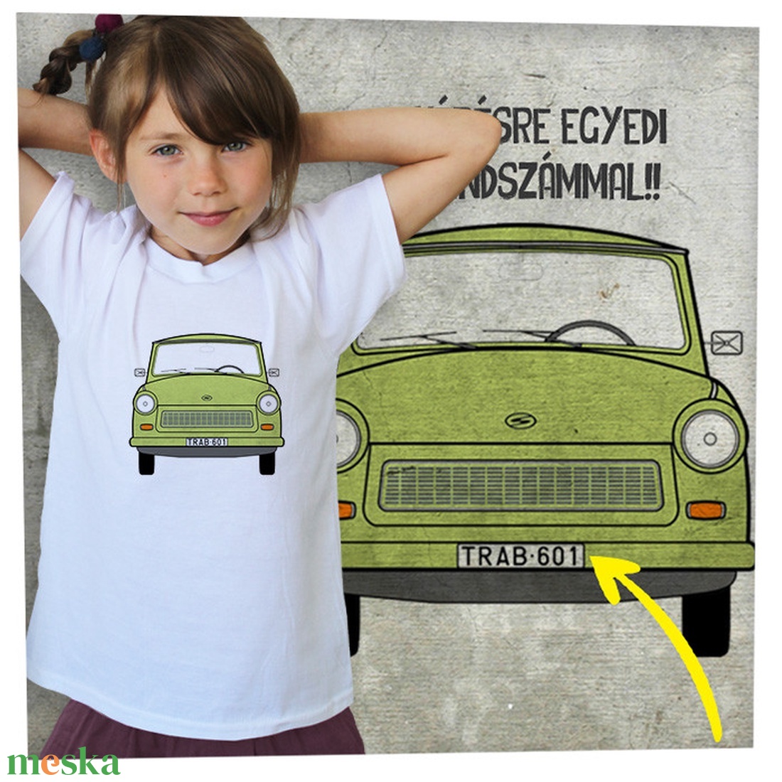 Trabant egyoldalas - Jó minőségű klasszikus gyerekpóló - ruha & divat - gyerekruha - póló - Meska.hu