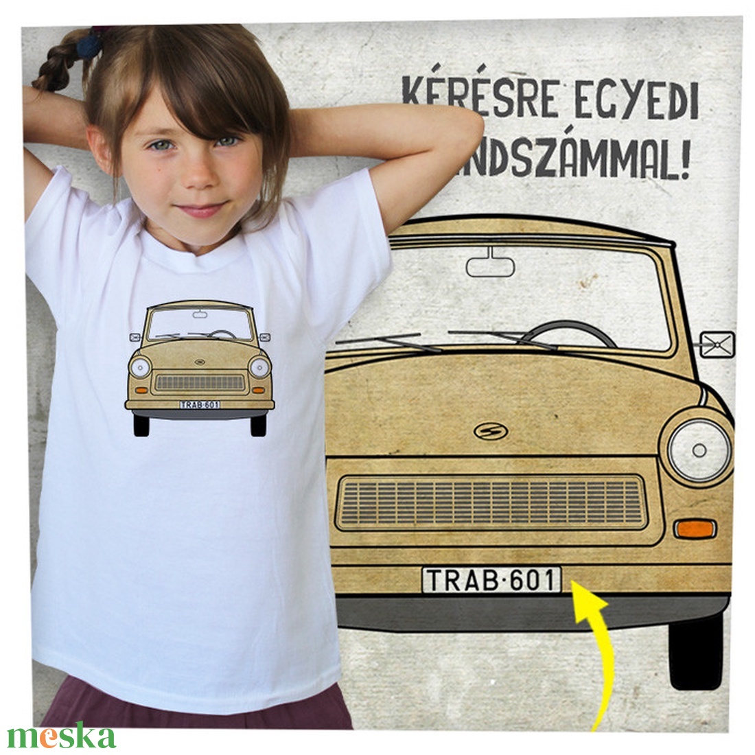 Trabant egyoldalas - Jó minőségű klasszikus gyerekpóló - ruha & divat - gyerekruha - póló - Meska.hu