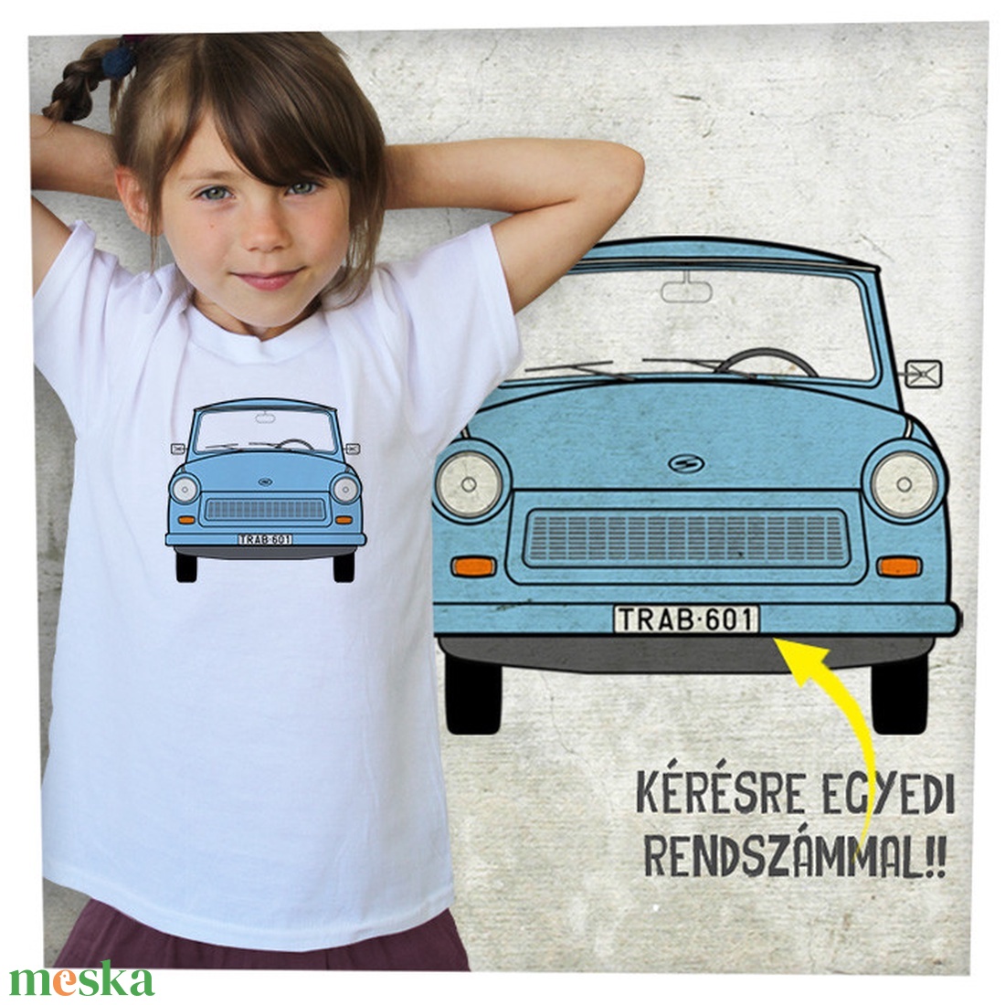 Trabant egyoldalas - Jó minőségű klasszikus gyerekpóló - ruha & divat - gyerekruha - póló - Meska.hu
