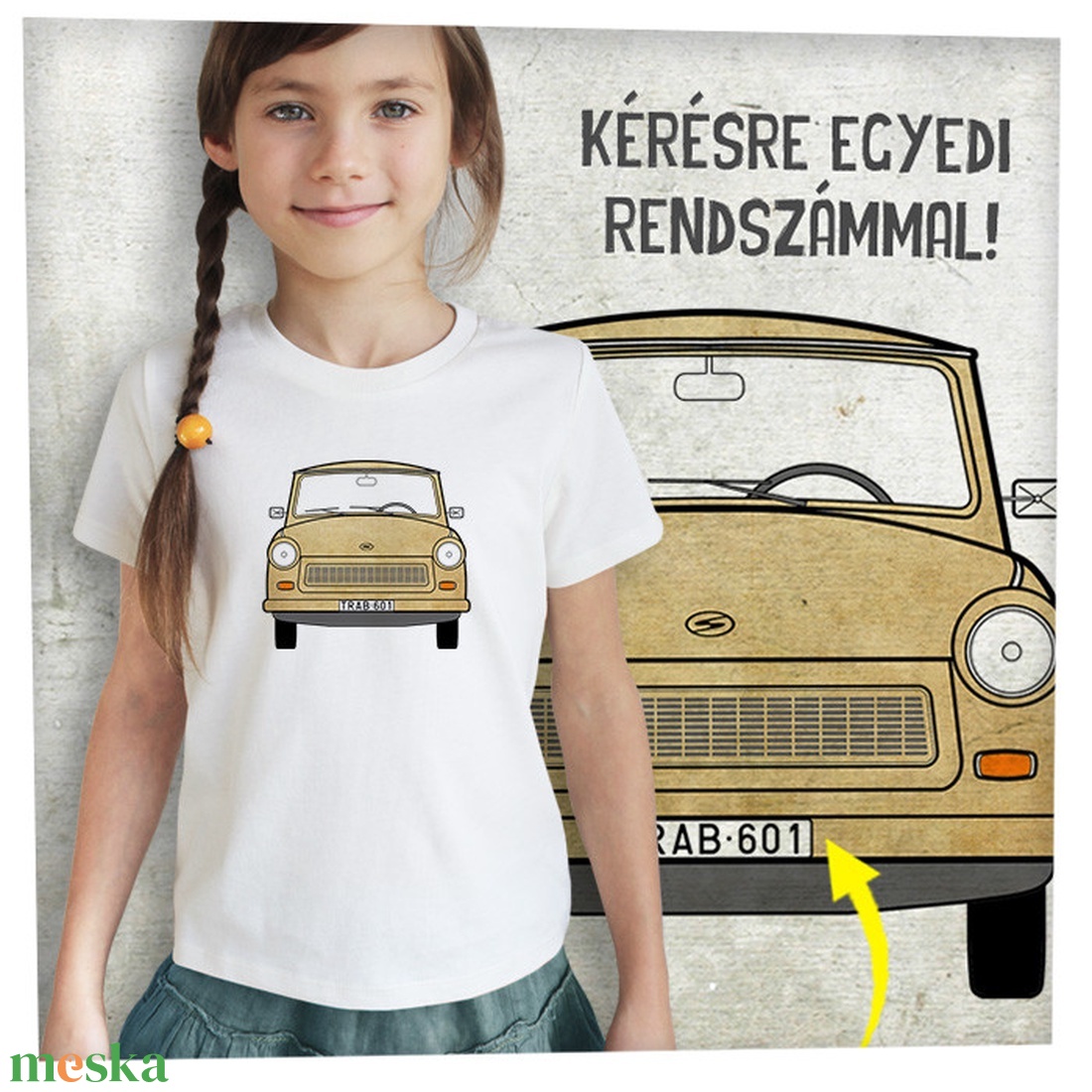 Trabant egyoldalas - Prémium bio gyerekpóló - ruha & divat - gyerekruha - póló - Meska.hu