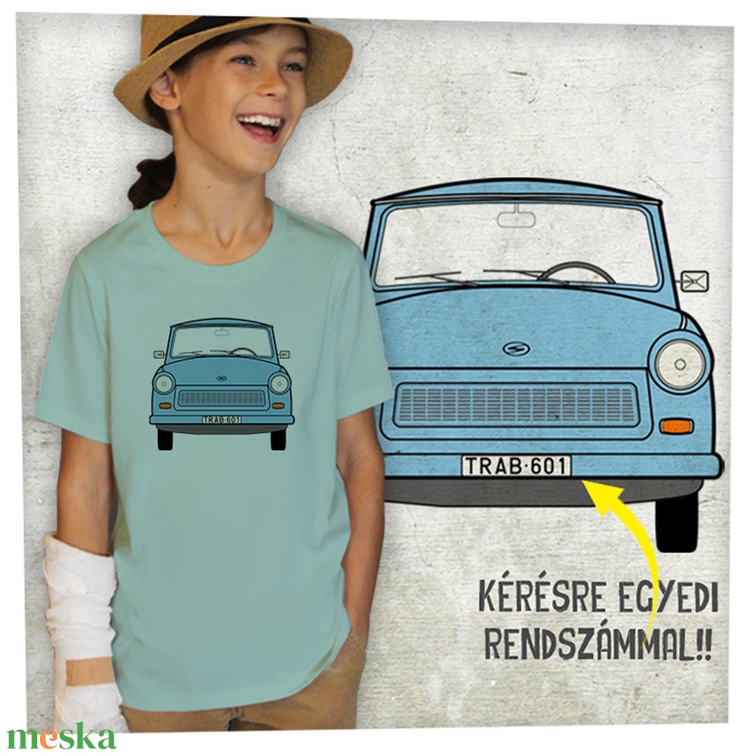 Trabant egyoldalas - Prémium bio gyerekpóló - ruha & divat - gyerekruha - póló - Meska.hu