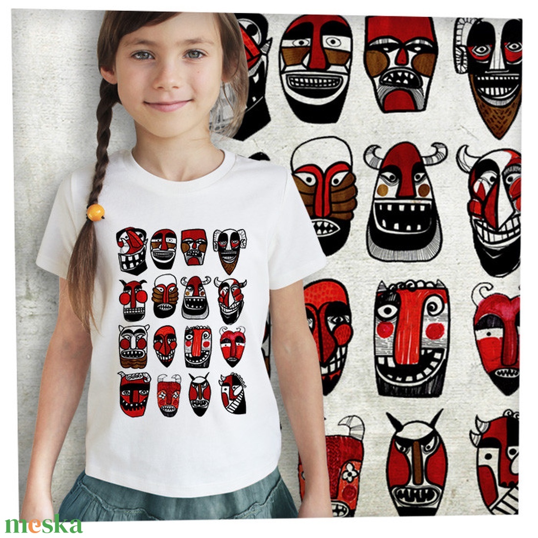 Busó álarcok - Prémium bio gyerekpóló - ruha & divat - gyerekruha - póló - Meska.hu