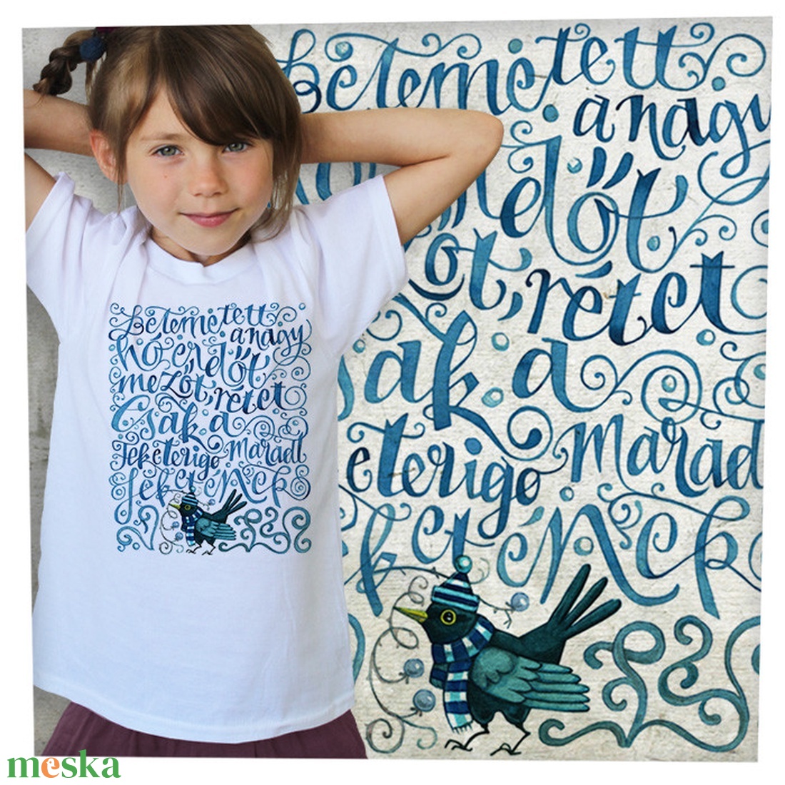 Kányádi Sándor: Betemetett a nagy hó - Jó minőségű klasszikus gyerekpóló - ruha & divat - gyerekruha - póló - Meska.hu