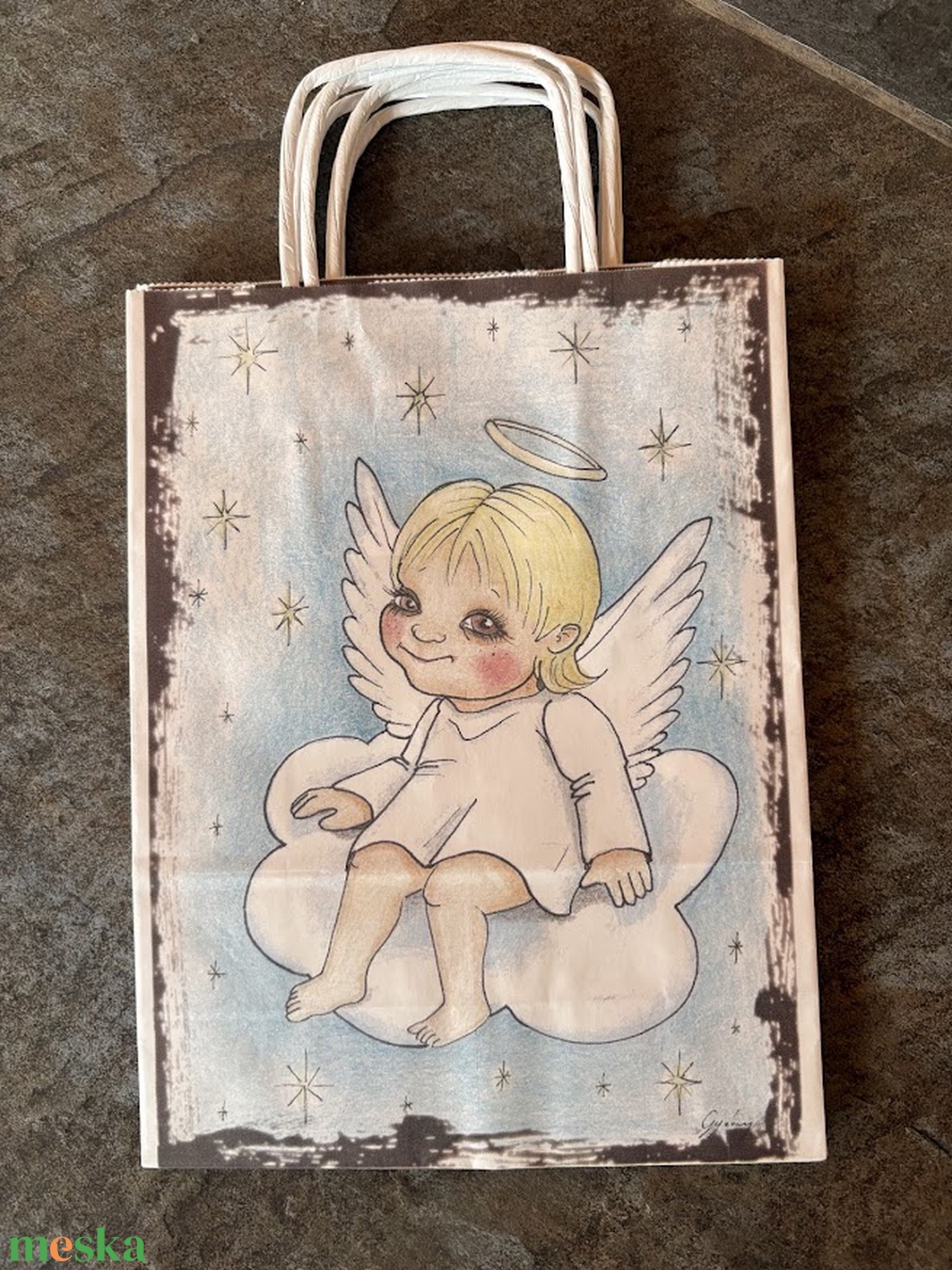 Angyalka ajándéktasak - otthon & életmód - papír, írószer - ajándékozás kellékei - ajándékzsák, csomagolás - Meska.hu
