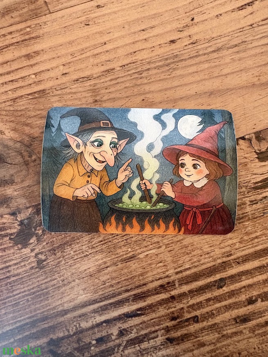 Kisboszi főzni tanul hűtőmágnes - otthon & életmód - konyhafelszerelés, tálalás - konyhai dekoráció - hűtőmágnes - Meska.hu