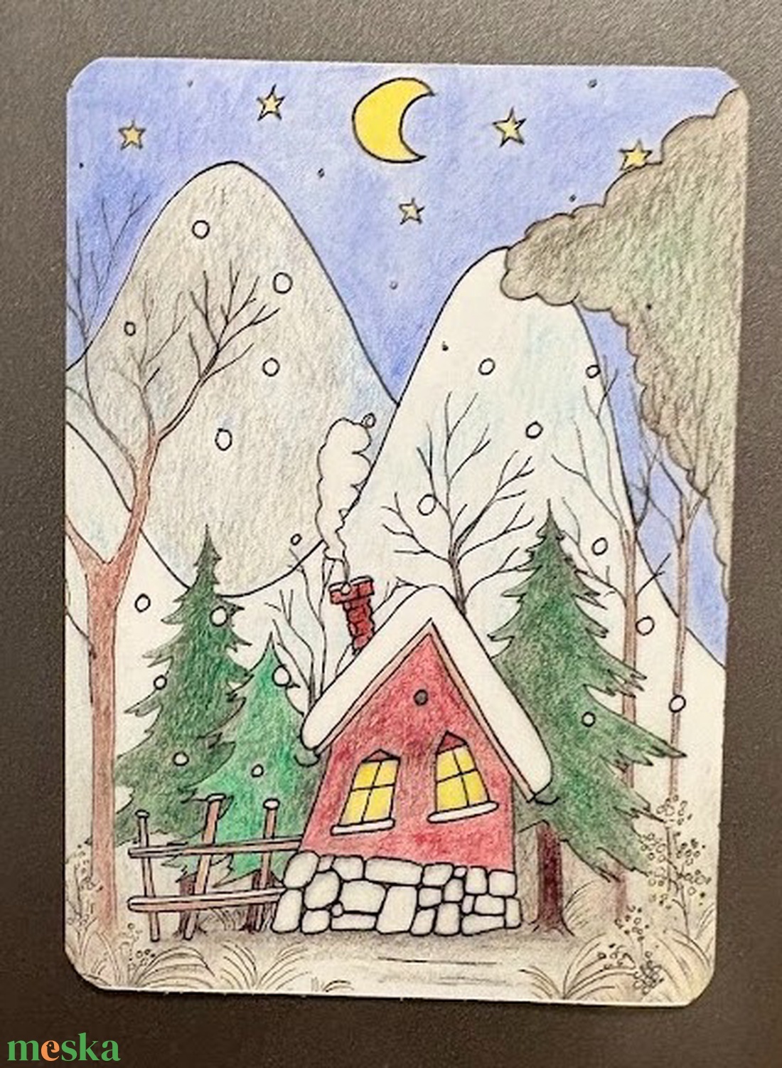 Hűtőmágnes - Téli álom - otthon & életmód - konyhafelszerelés, tálalás - konyhai dekoráció - hűtőmágnes - Meska.hu