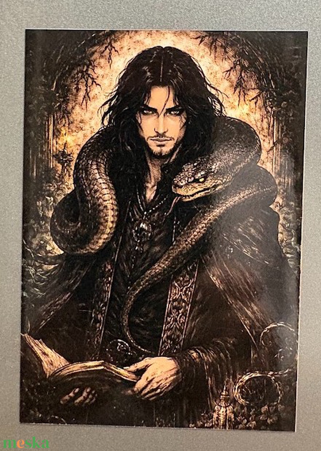 Hűtőmágnes - Varázsló kígyóval - otthon & életmód - konyhafelszerelés, tálalás - konyhai dekoráció - hűtőmágnes - Meska.hu