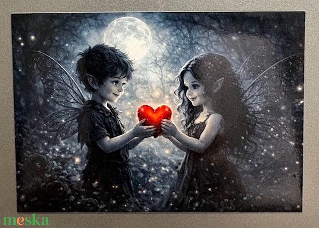 Hűtőmágnes - Valentin nap tündér gyerekek - gótikus - otthon & életmód - konyhafelszerelés, tálalás - konyhai dekoráció - hűtőmágnes - Meska.hu