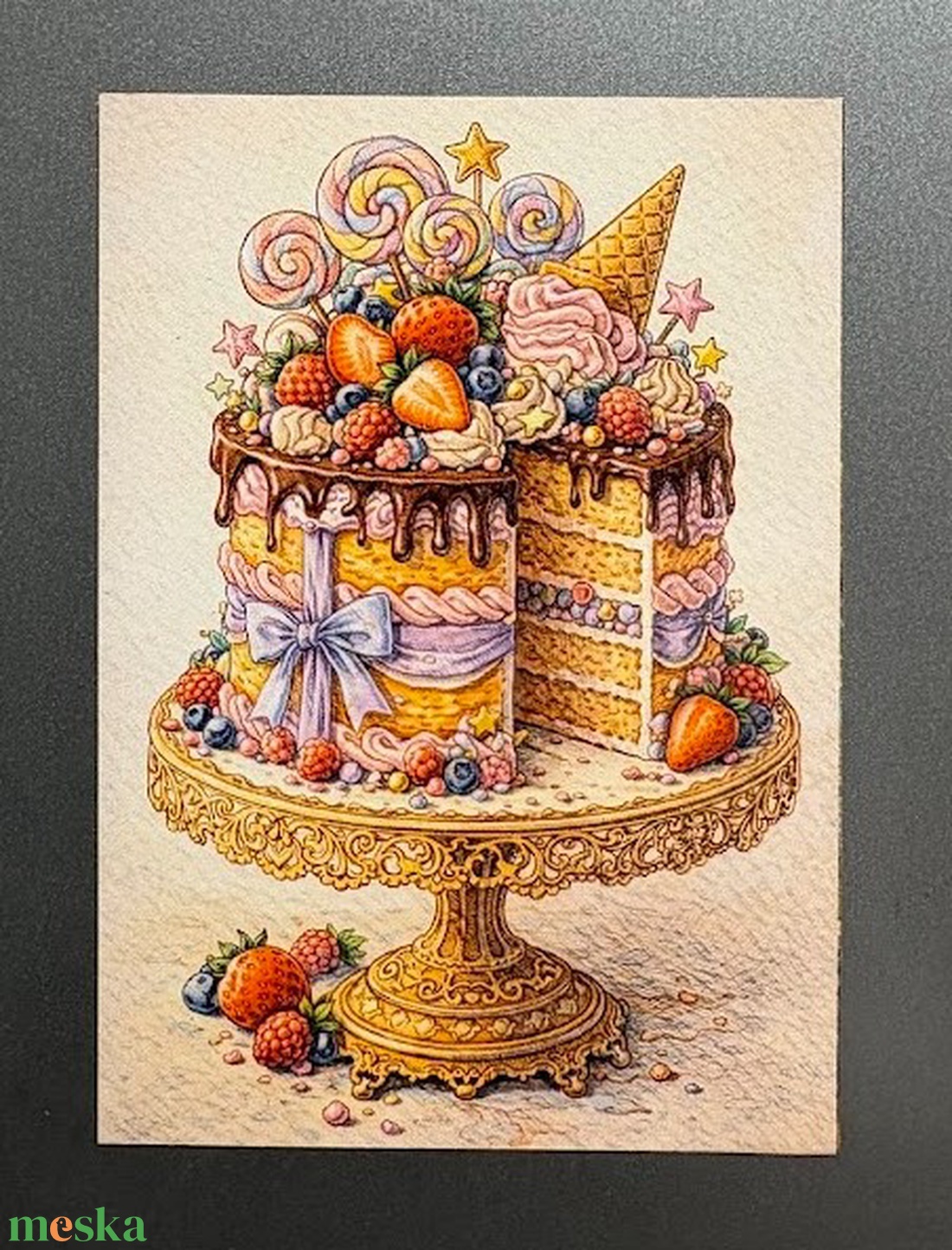 Hűtőmágnes - Torta - otthon & életmód - konyhafelszerelés, tálalás - konyhai dekoráció - hűtőmágnes - Meska.hu