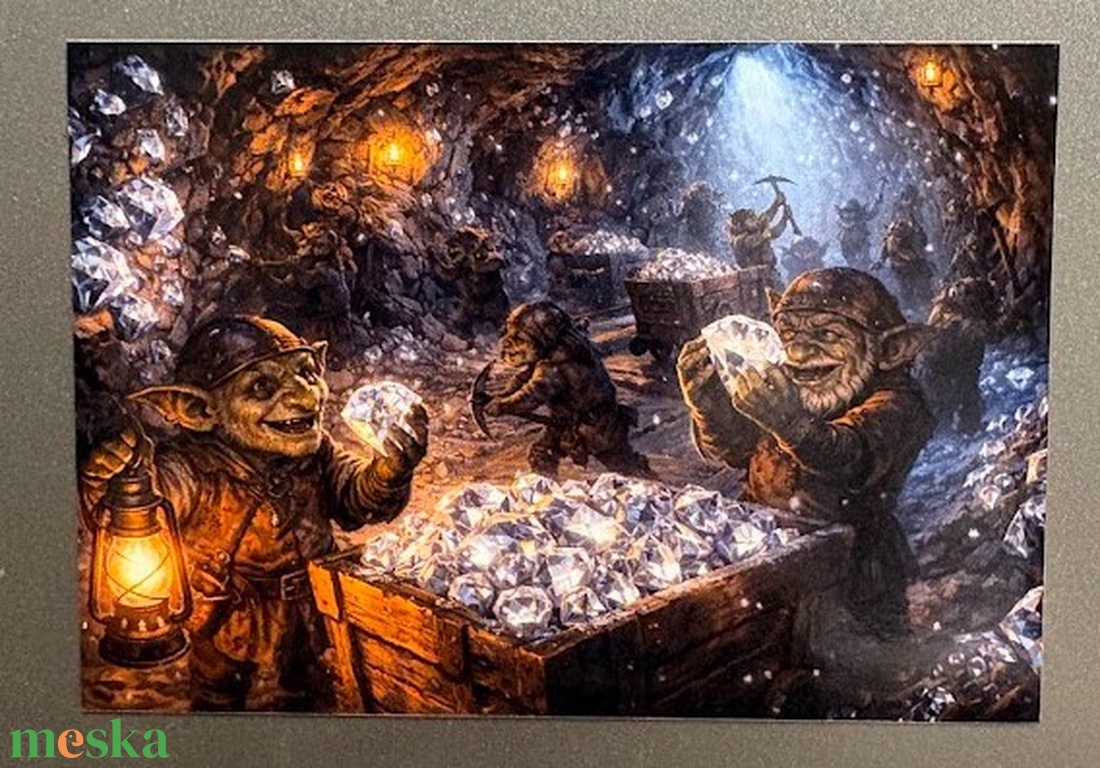 Hűtőmágnes - Koboldok a gyémántbányában - otthon & életmód - konyhafelszerelés, tálalás - konyhai dekoráció - hűtőmágnes - Meska.hu