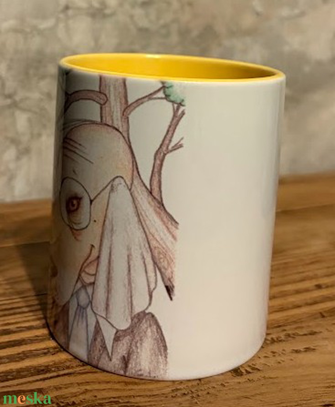 Kapó Elemér szemüveges kutya bögre - otthon & életmód - konyhafelszerelés, tálalás - tálalás - bögre & csésze - Meska.hu