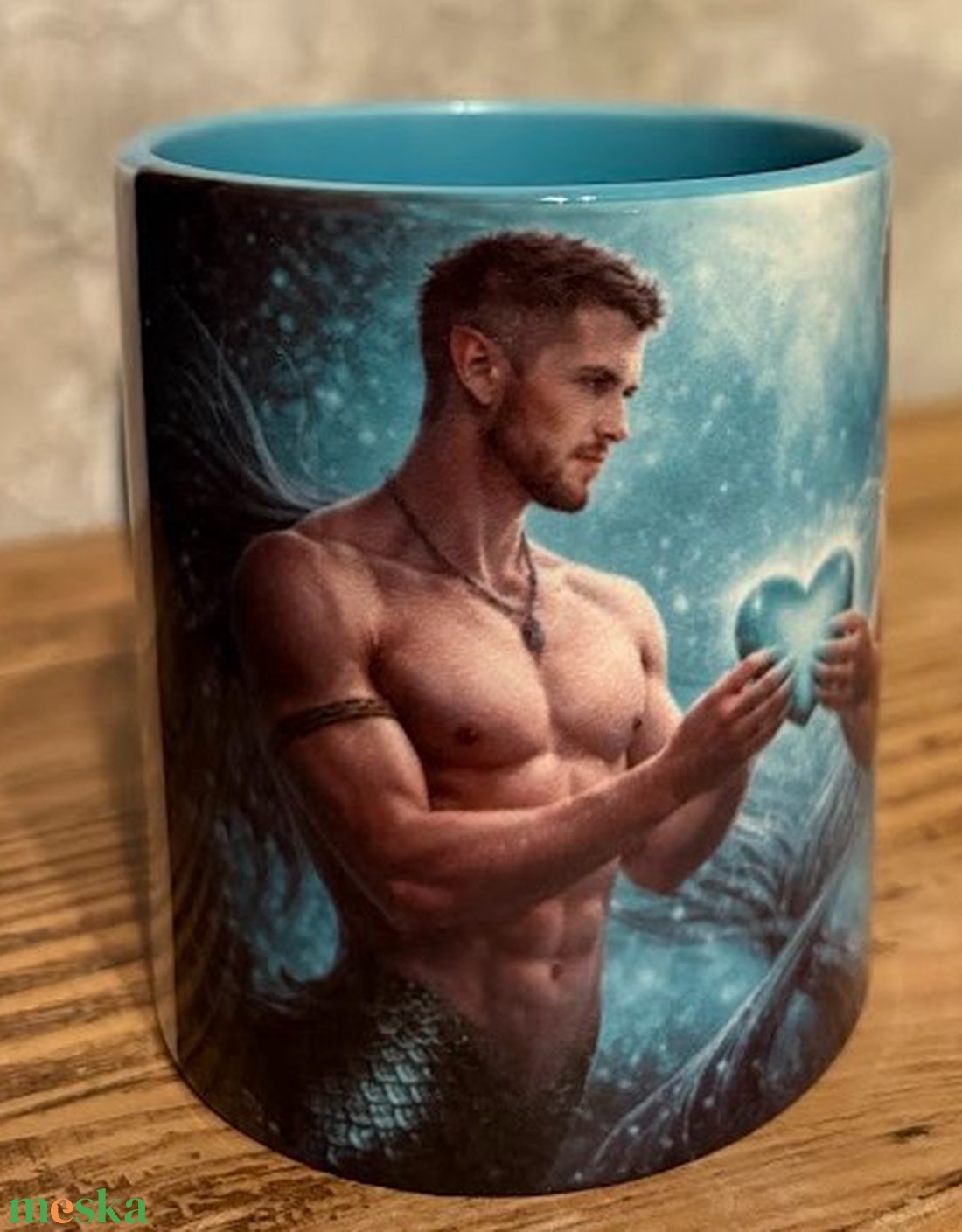 Szerelmes sellő fiúk az óceánban bögre - otthon & életmód - konyhafelszerelés, tálalás - tálalás - bögre & csésze - Meska.hu