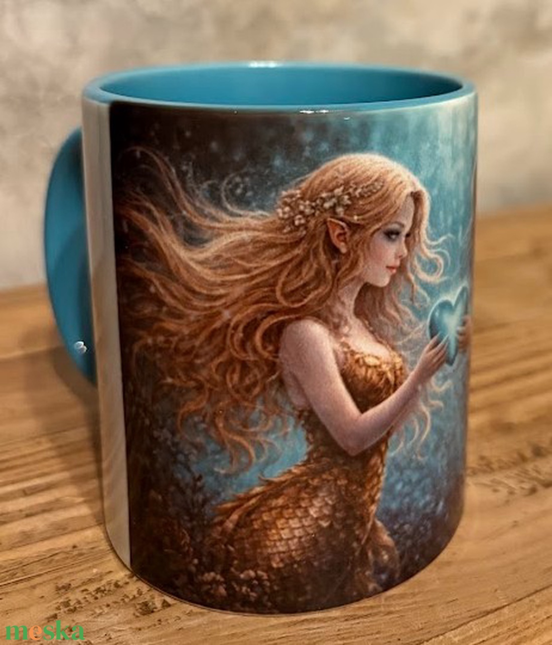 Szerelmes sellő lányok az óceánban bögre - otthon & életmód - konyhafelszerelés, tálalás - tálalás - bögre & csésze - Meska.hu