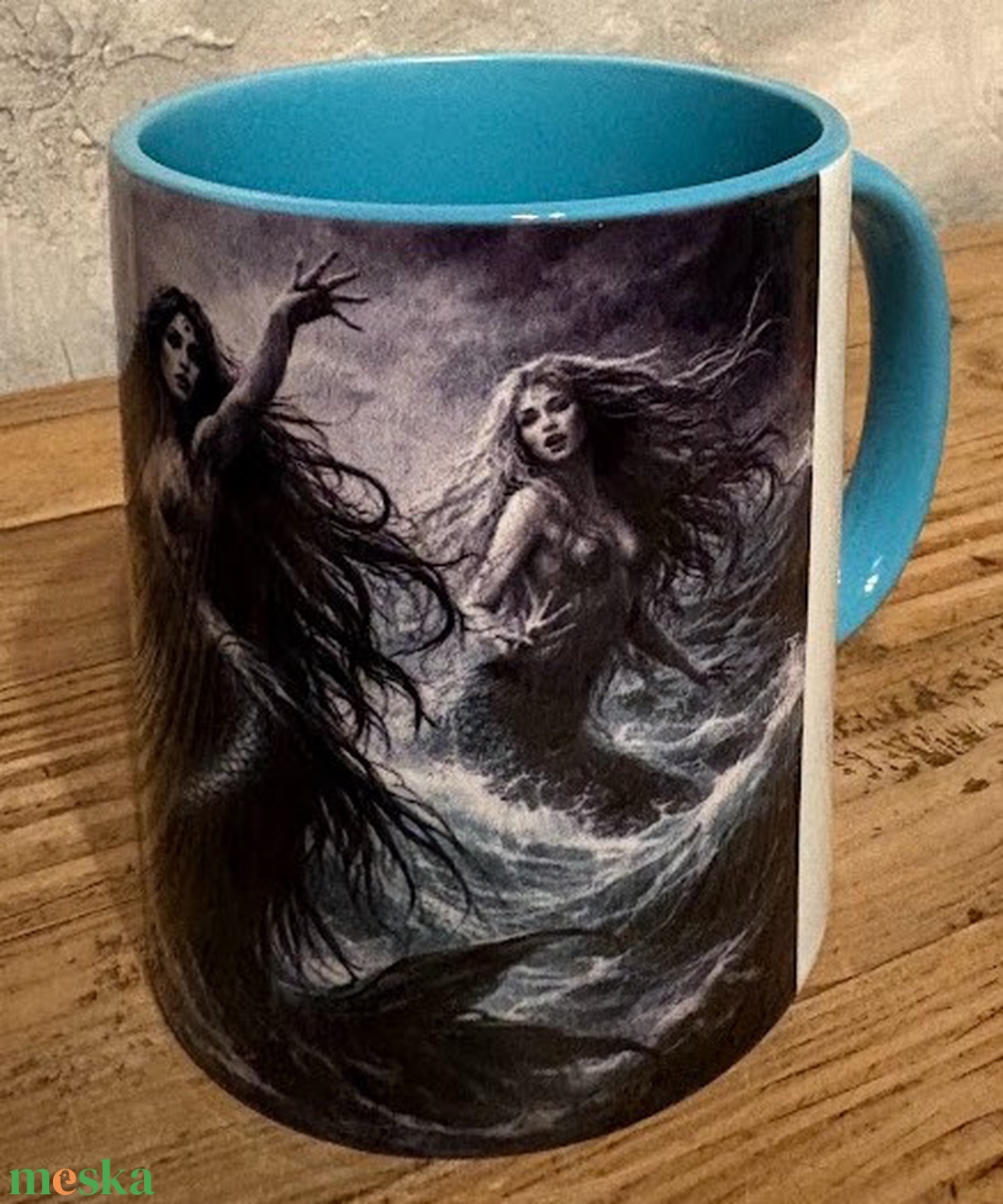 Gótikus szirének a viharos óceánban bögre - otthon & életmód - konyhafelszerelés, tálalás - tálalás - bögre & csésze - Meska.hu