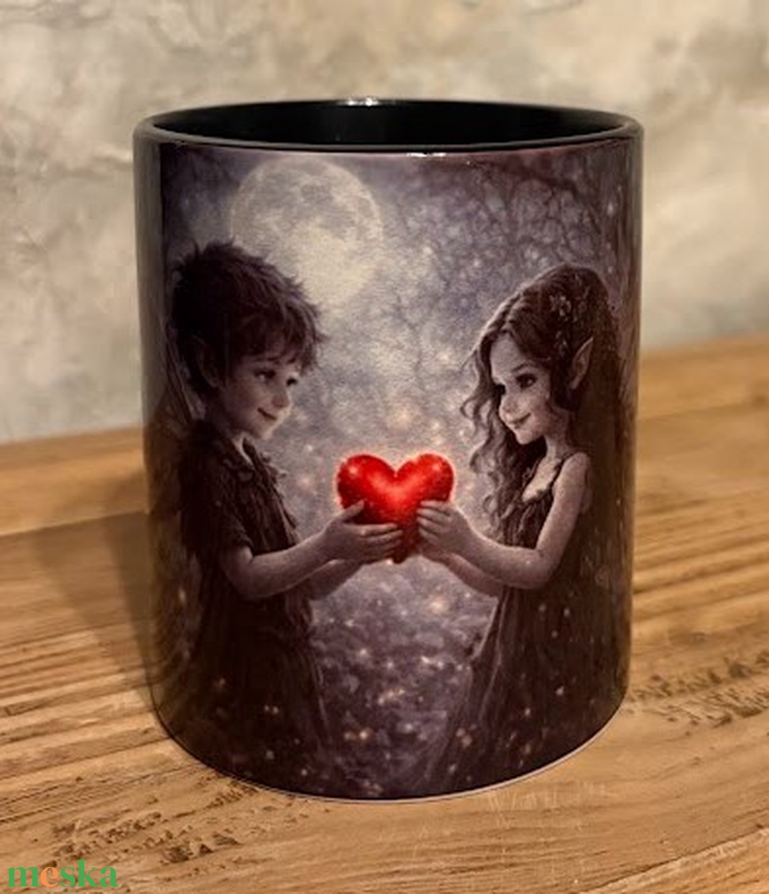 Gótikus tündérgyerekek szerelme bögre - otthon & életmód - konyhafelszerelés, tálalás - tálalás - bögre & csésze - Meska.hu