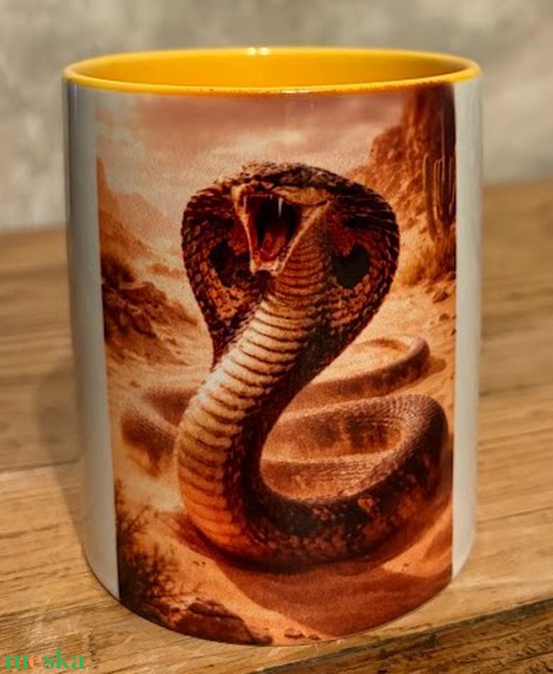 Kobra a sivatagban bögre - otthon & életmód - konyhafelszerelés, tálalás - tálalás - bögre & csésze - Meska.hu