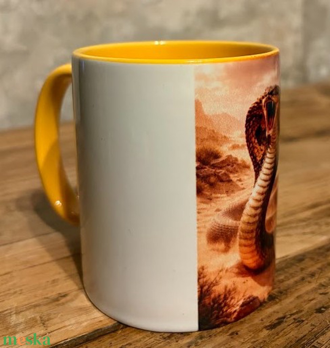 Kobra a sivatagban bögre - otthon & életmód - konyhafelszerelés, tálalás - tálalás - bögre & csésze - Meska.hu