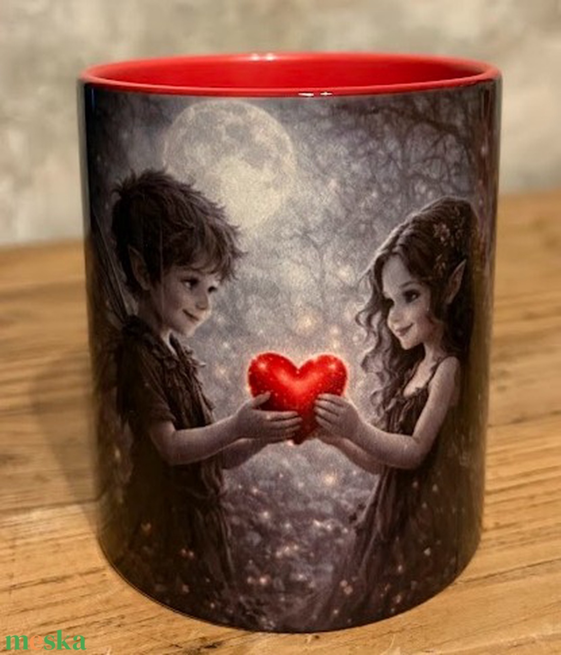 Gótikus tündérgyerekek szerelme bögre - otthon & életmód - konyhafelszerelés, tálalás - tálalás - bögre & csésze - Meska.hu