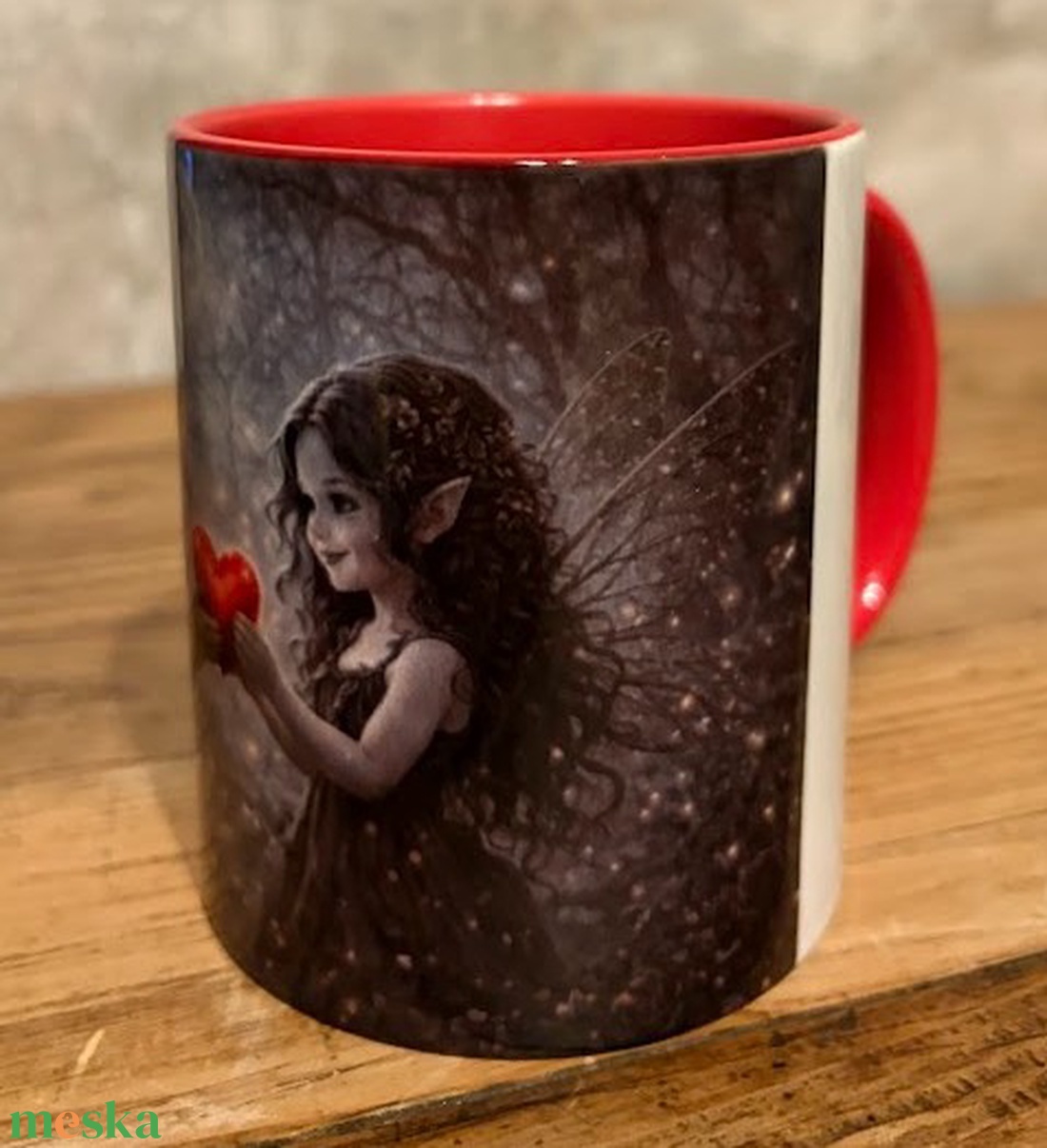 Gótikus tündérgyerekek szerelme bögre - otthon & életmód - konyhafelszerelés, tálalás - tálalás - bögre & csésze - Meska.hu